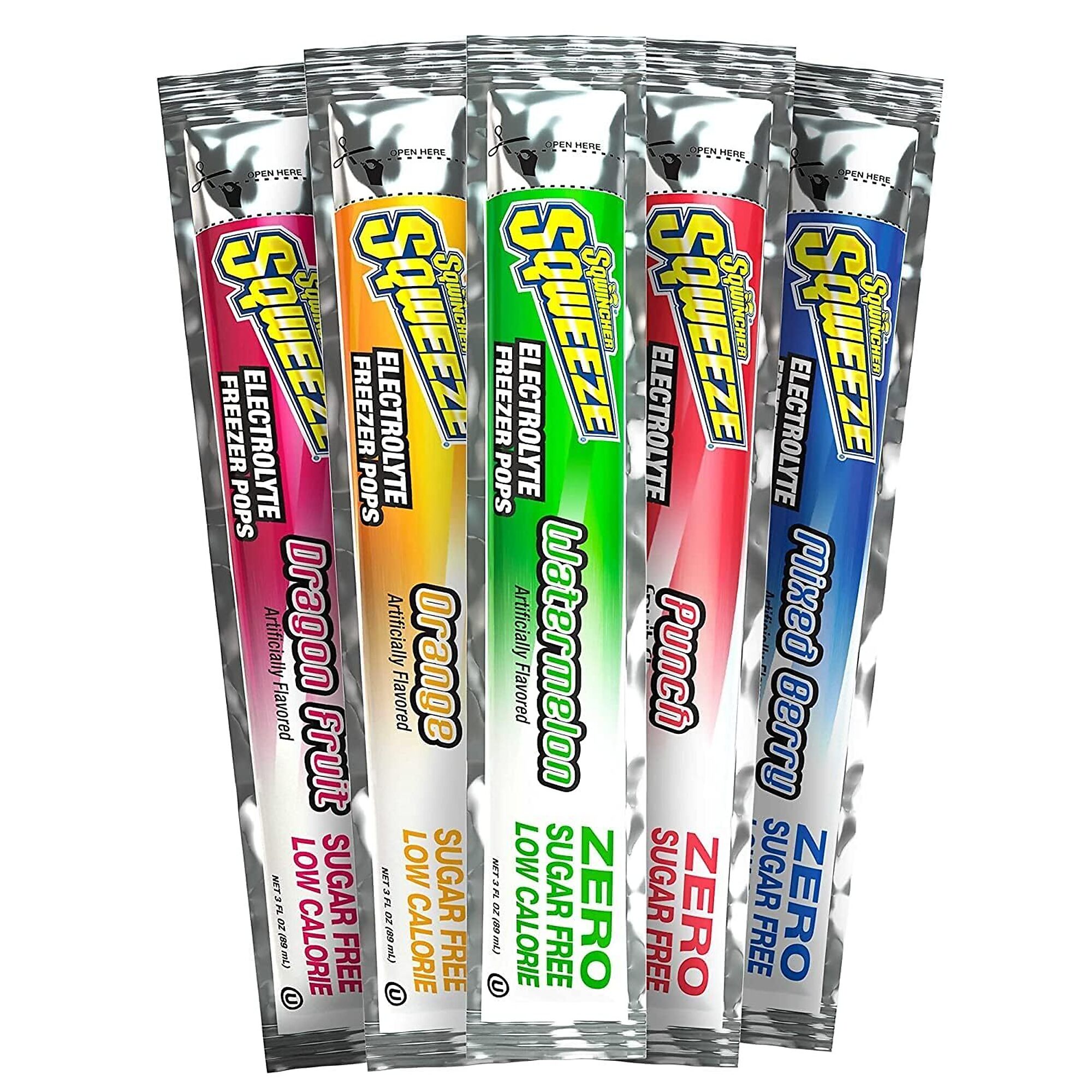 Sqwincher Sqweeze Sugar Free Electrolyte Freezer Pops, 100 Count
